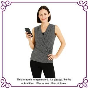 WHBM Criss Cross Sleeveless Top MEDIUM